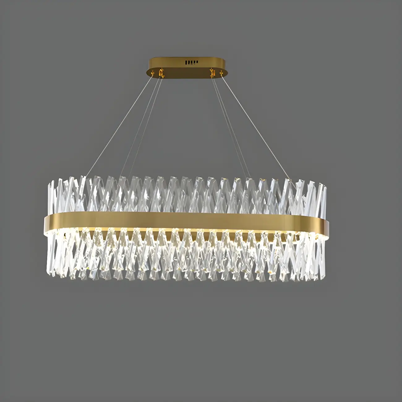 Kitchen Island Modern Crystal Ring LED Pendant Light  Image - 7 | homeyfad