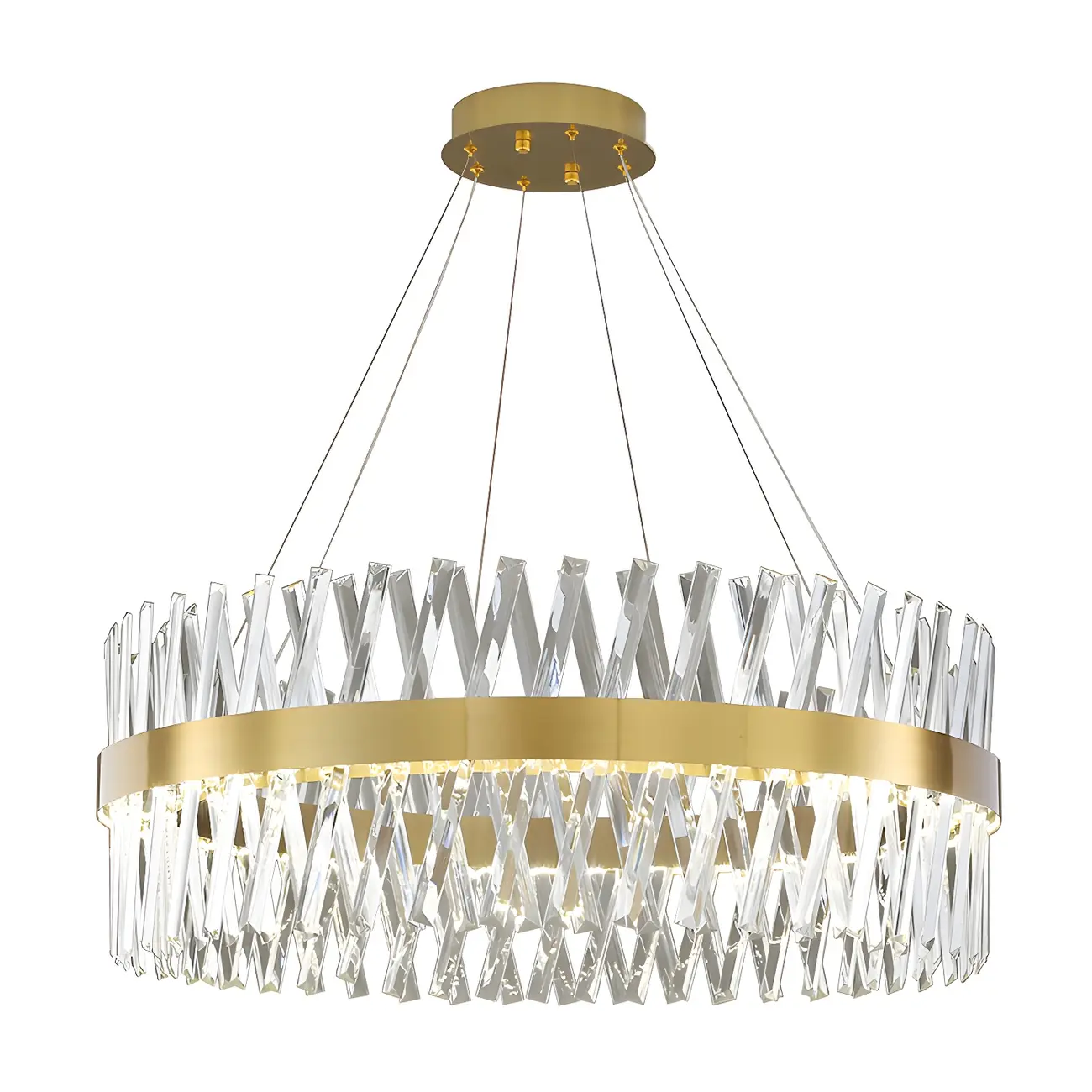 Kitchen Island Modern Crystal Ring LED Pendant Light  Image - 3 | homeyfad
