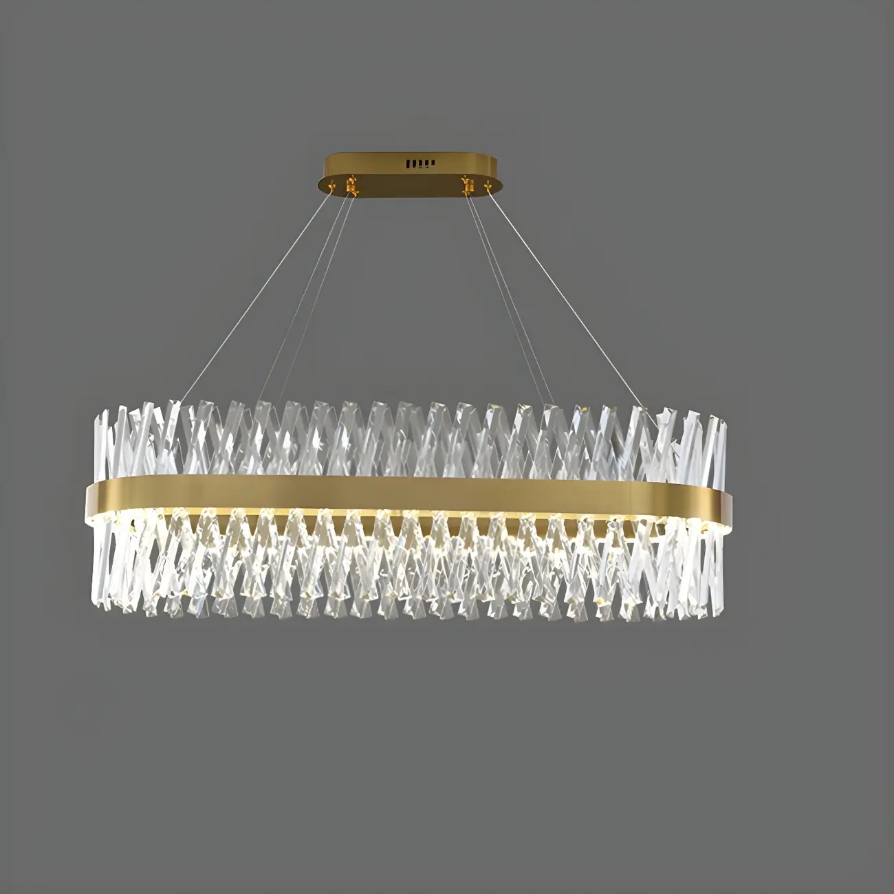 Kitchen Island Modern Crystal Ring LED Pendant Light  Image - 10 | homeyfad