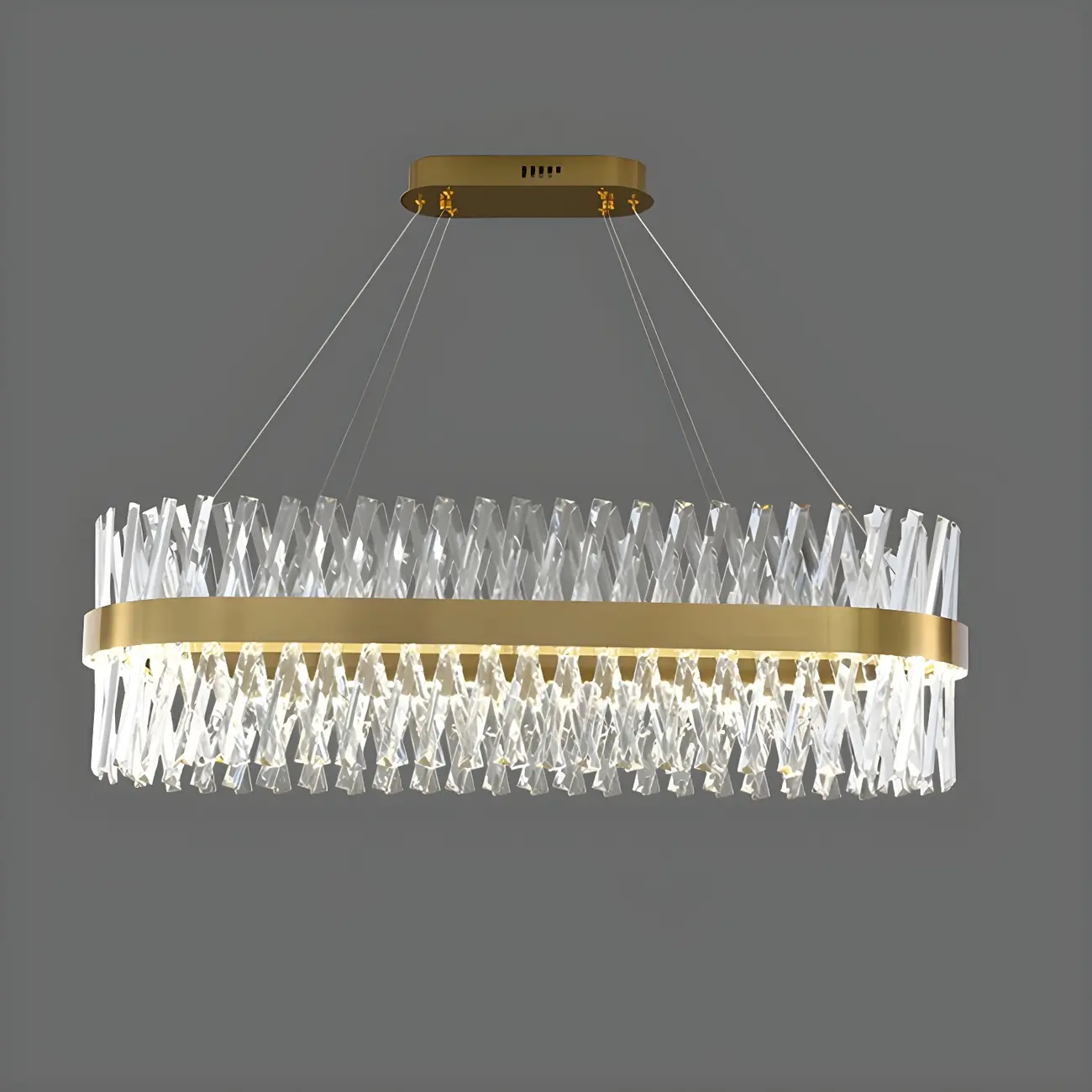 Kitchen Island Modern Crystal Ring LED Pendant Light  Image - 11 | homeyfad