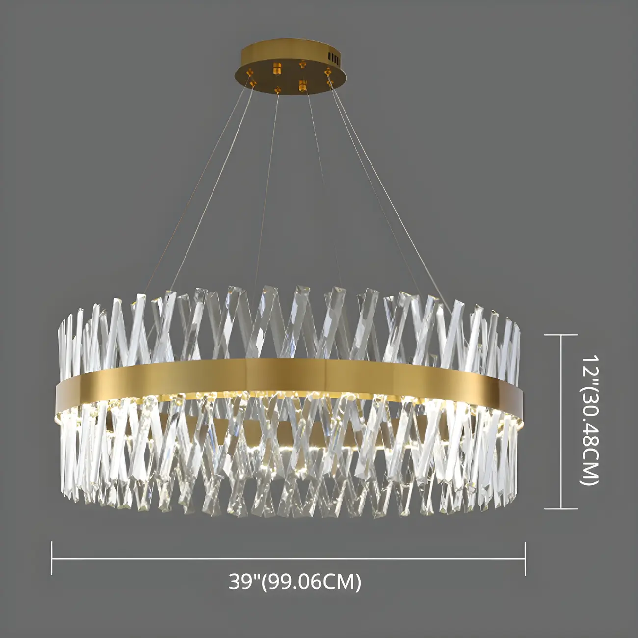 Kitchen Island Modern Crystal Ring LED Pendant Light  Image - 12 | homeyfad