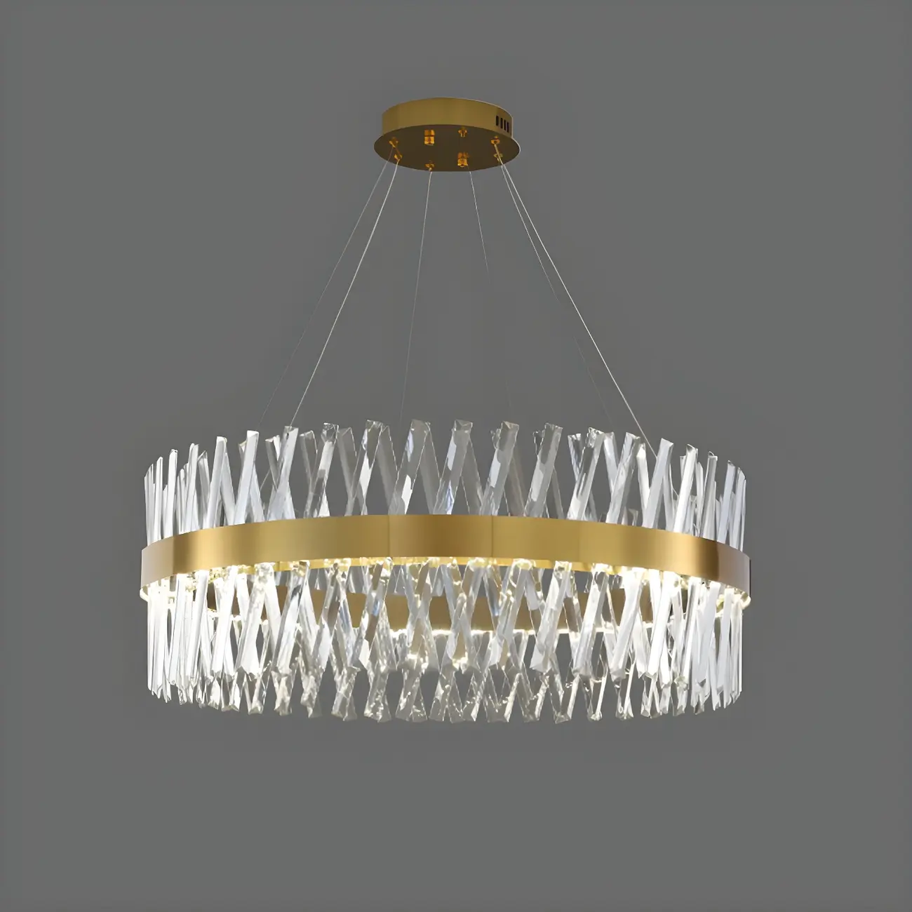 Kitchen Island Modern Crystal Ring LED Pendant Light  Image - 13 | homeyfad