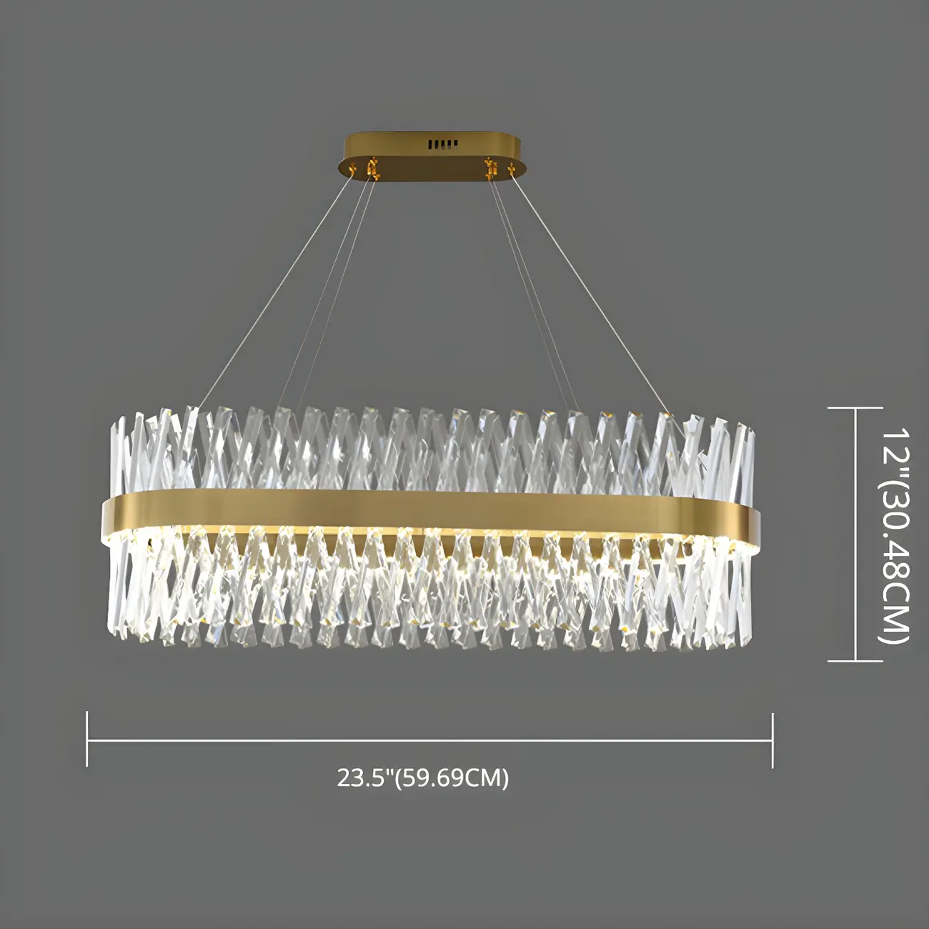 Kitchen Island Modern Crystal Ring LED Pendant Light  Image - 15 | homeyfad