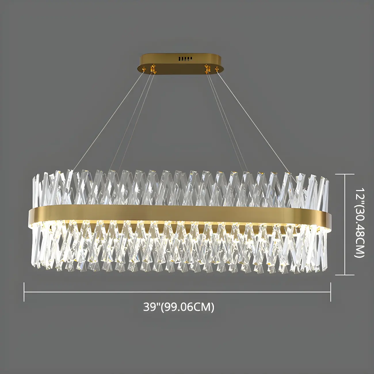Kitchen Island Modern Crystal Ring LED Pendant Light  Image - 18 | homeyfad