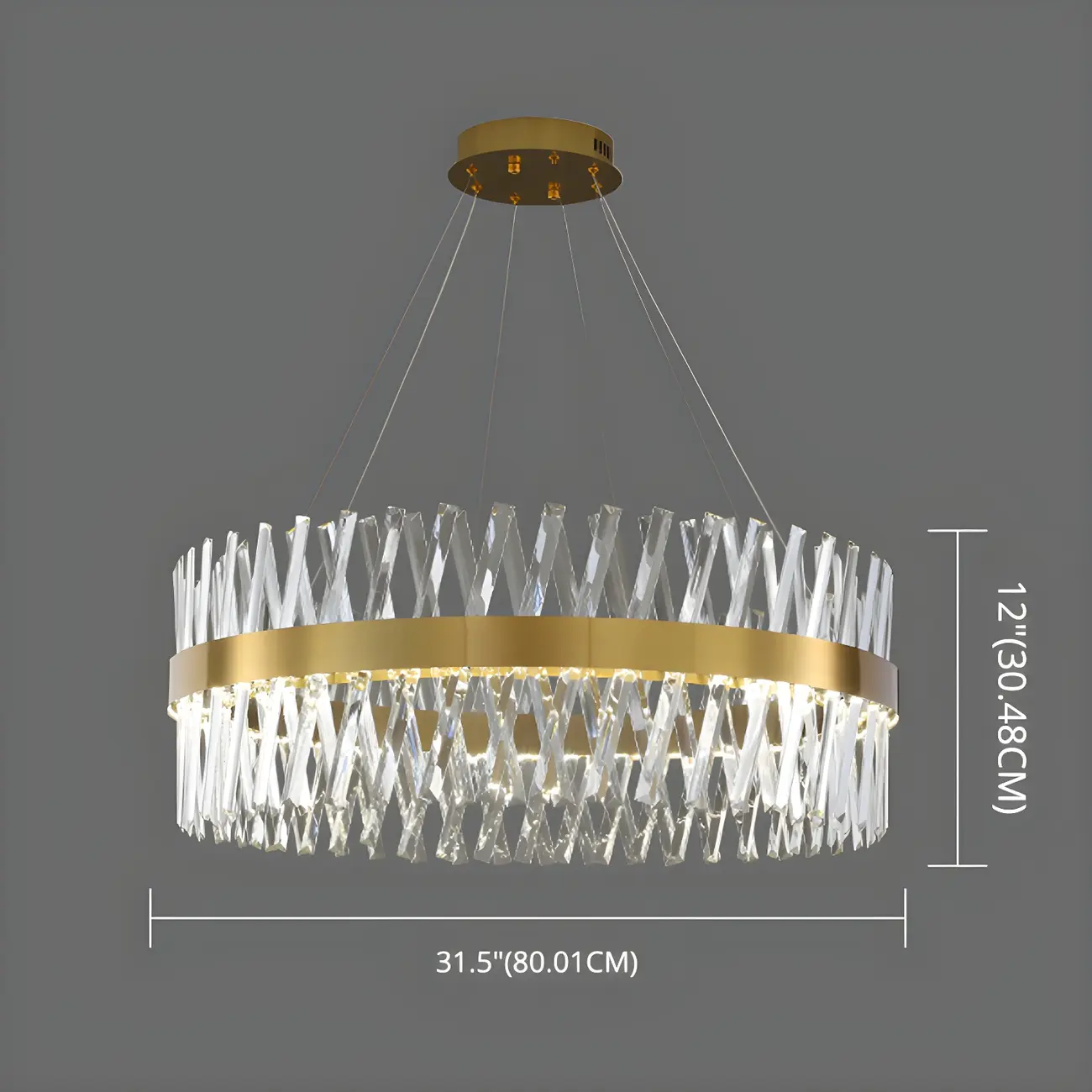 Kitchen Island Modern Crystal Ring LED Pendant Light  Image - 19 | homeyfad