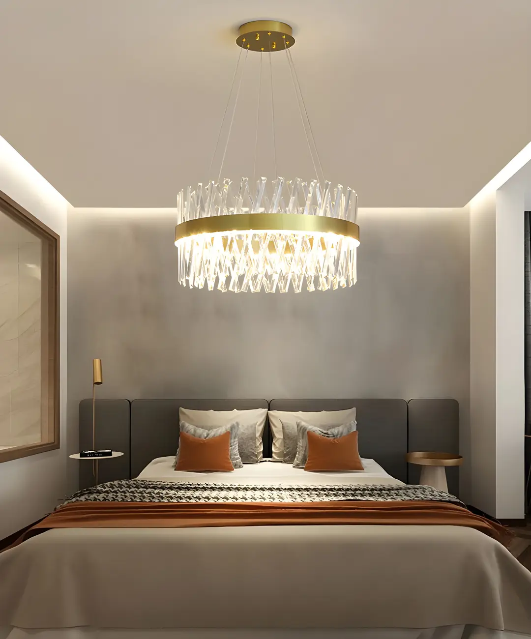 Kitchen Island Modern Crystal Ring LED Pendant Light  Image - 20 | homeyfad