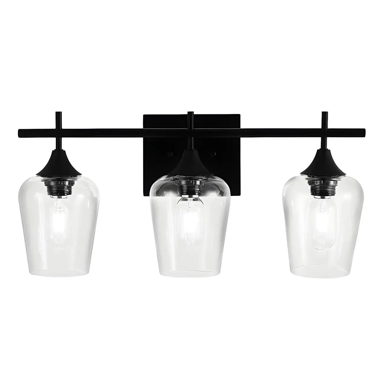 Glass Cup Industrial Vanity Lights for Bathroom Image - 2 | homeyfad