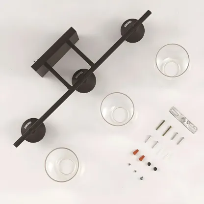 Glass Cup Industrial Vanity Lights for Bathroom Image - 9