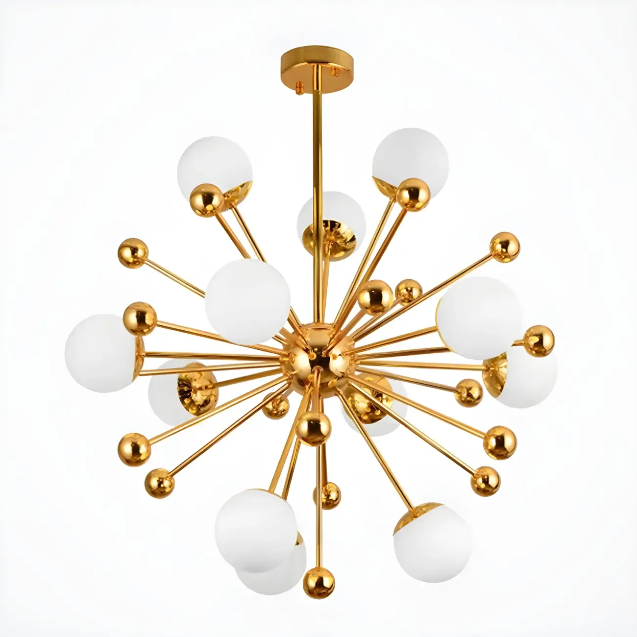 Modern Sputnik Chandelier Glass Living Room Decor Image - 8