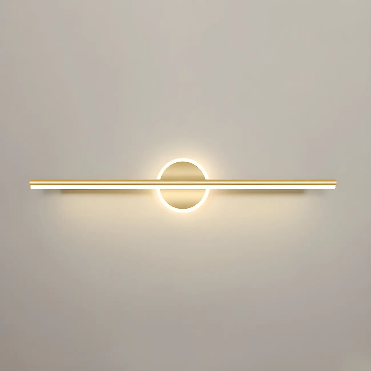 Linear Modern Vanity Light with Geometric Gold Design Image - 9 | homeyfad