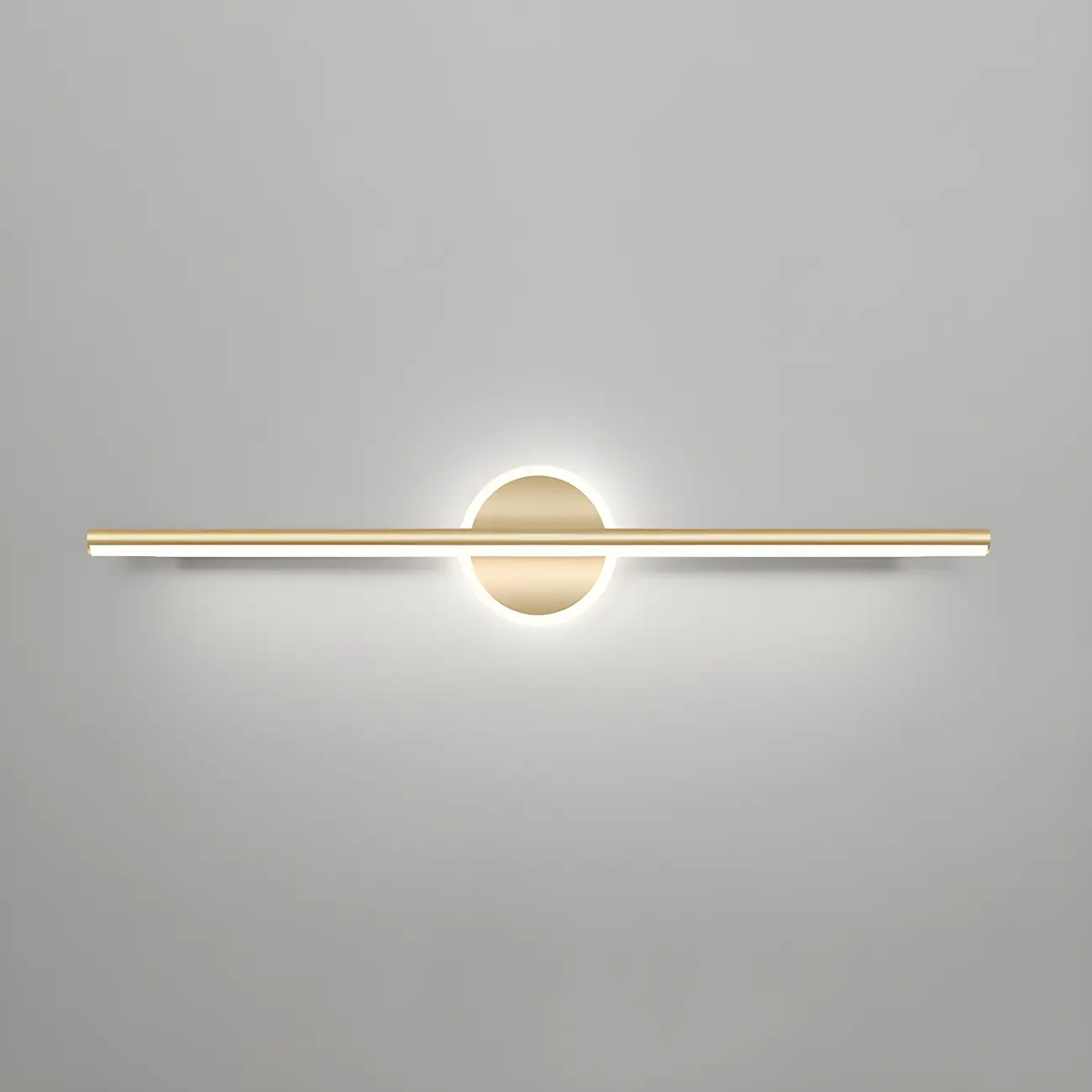Linear Modern Vanity Light with Geometric Gold Design Image - 11 | homeyfad