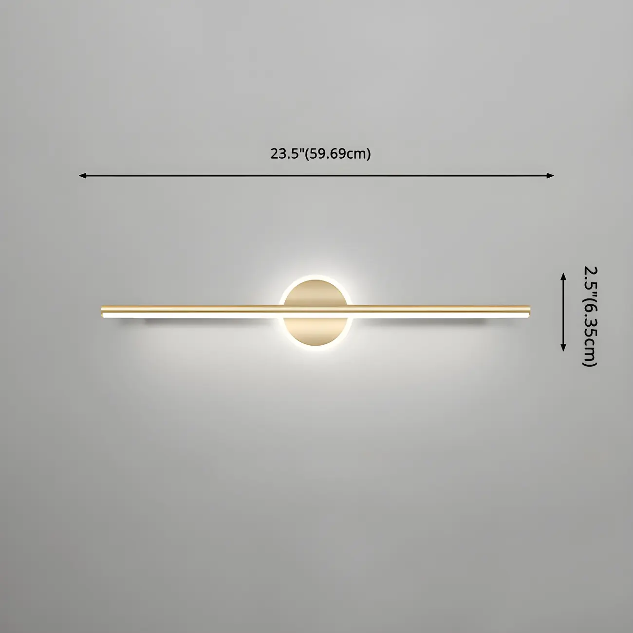 Linear Modern Vanity Light with Geometric Gold Design Image - 14 | homeyfad