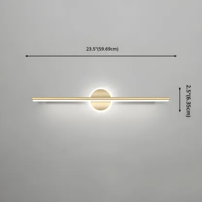Linear Modern Vanity Light with Geometric Gold Design Image - 14