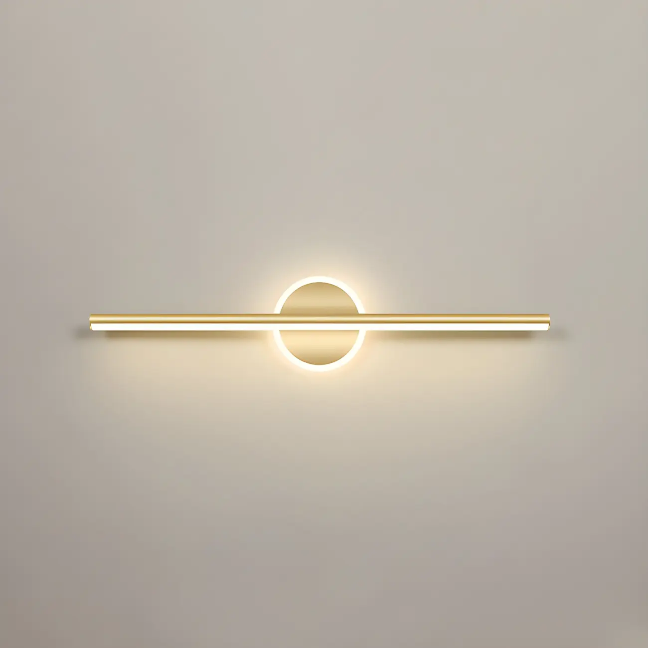 Linear Modern Vanity Light with Geometric Gold Design Image - 15 | homeyfad