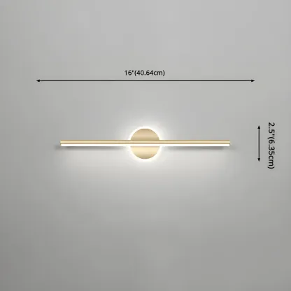 Linear Modern Vanity Light with Geometric Gold Design Image - 16