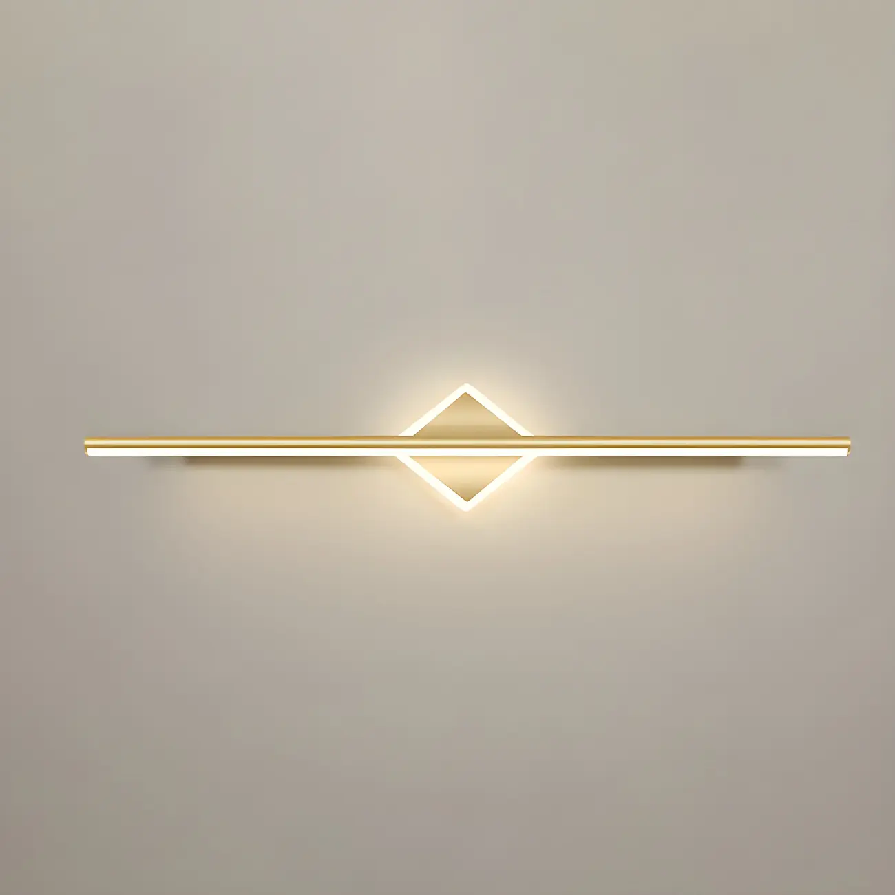 Linear Modern Vanity Light with Geometric Gold Design Image - 21 | homeyfad