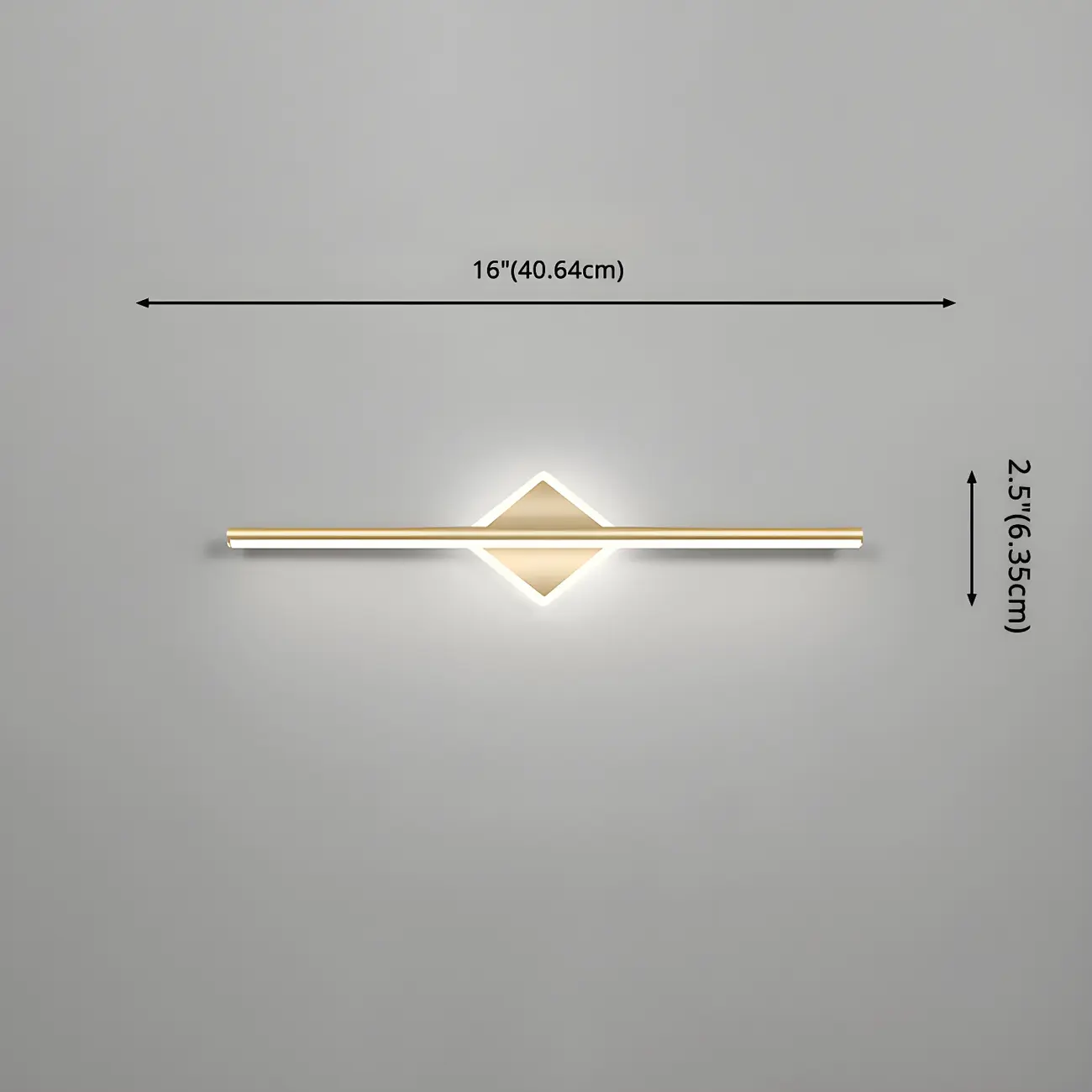 Linear Modern Vanity Light with Geometric Gold Design Image - 22 | homeyfad