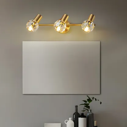 Durable Copper Globe Vanity Lights with Wall Mount for Bathroom Image - 4