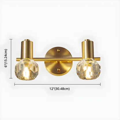 Durable Copper Globe Vanity Lights with Wall Mount for Bathroom Image - 9