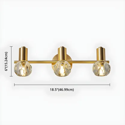 Durable Copper Globe Vanity Lights with Wall Mount for Bathroom Image - 10