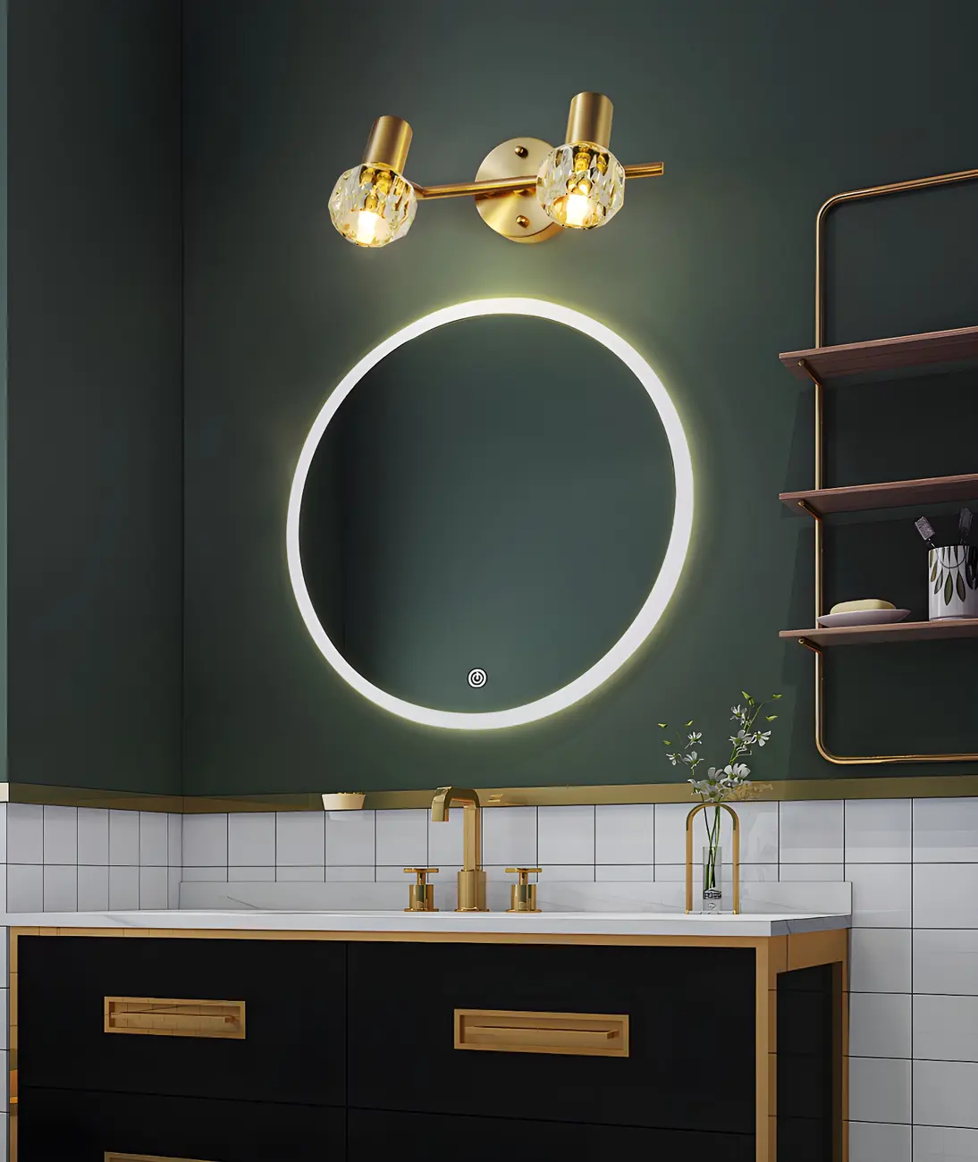 Durable Copper Globe Vanity Lights with Wall Mount for Bathroom Image - 12 | homeyfad