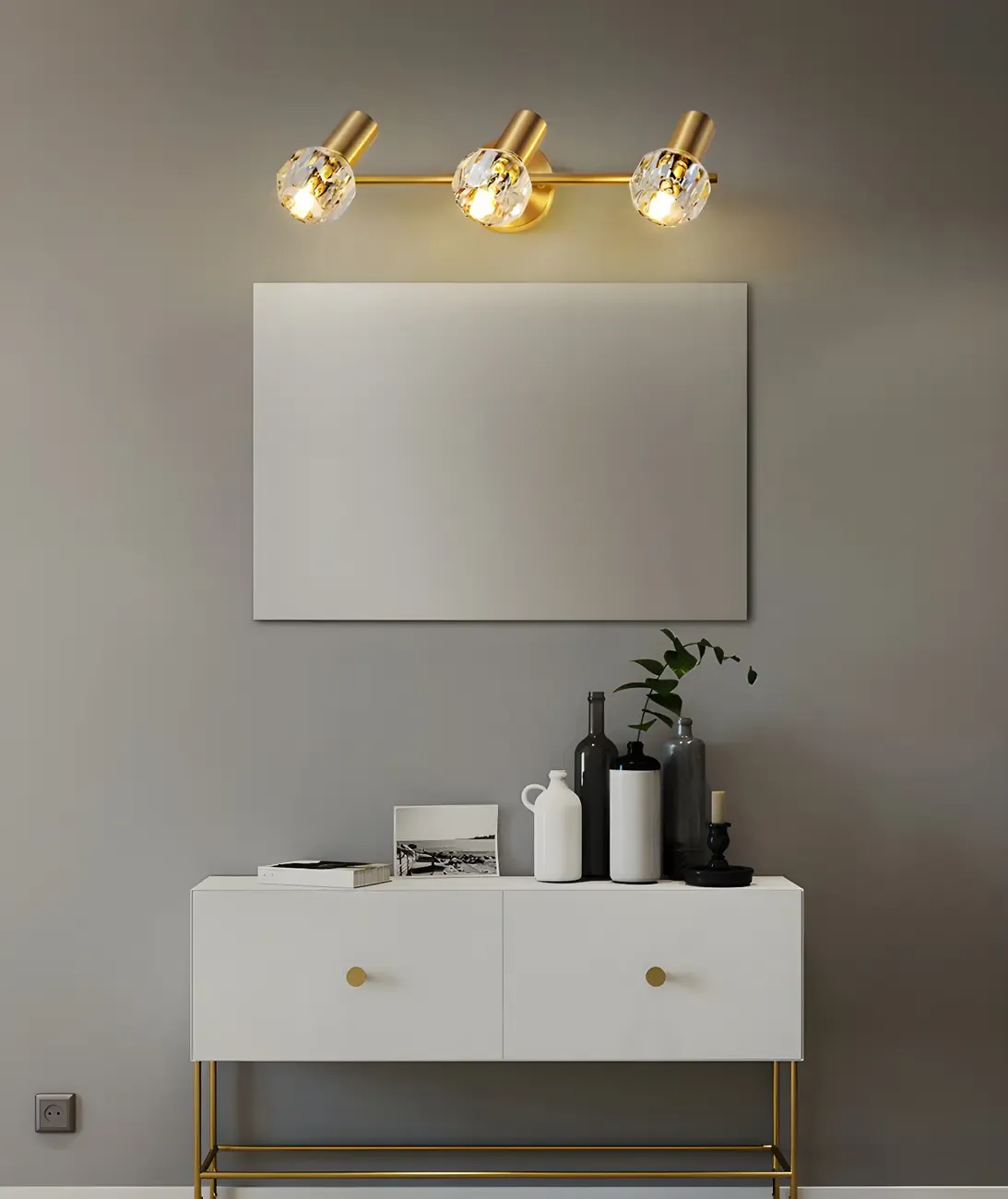 Durable Copper Globe Vanity Lights with Wall Mount for Bathroom Image - 13