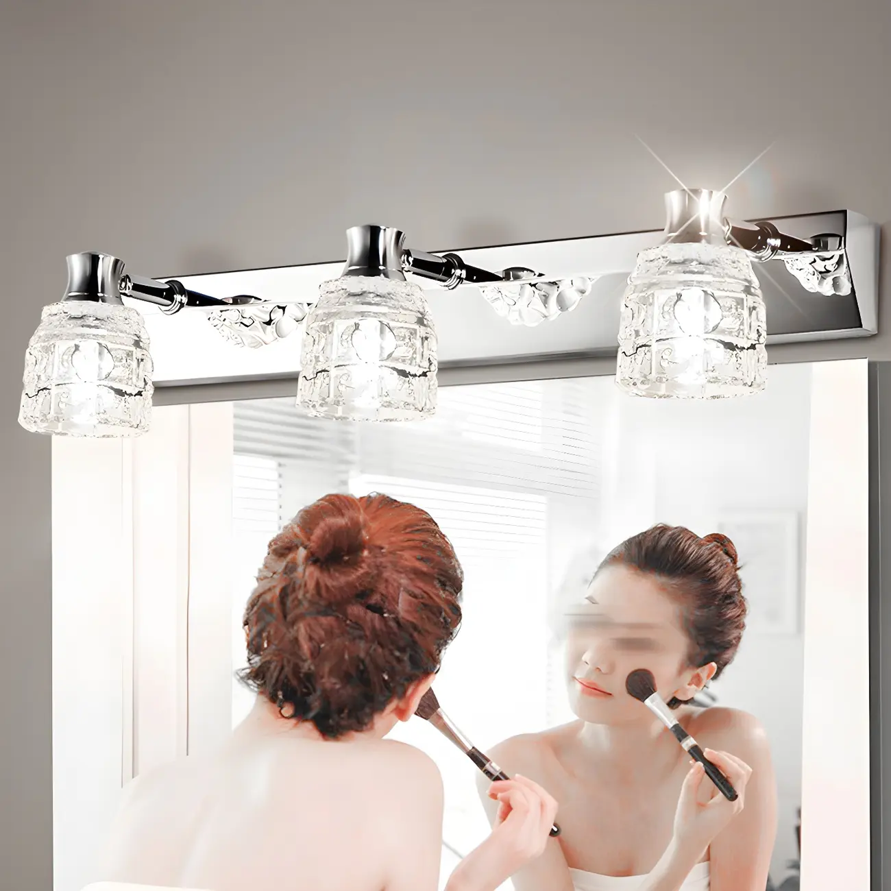 Crystal Retro Vanity Light Elegance for Bathroom Wall Image - 7 | homeyfad