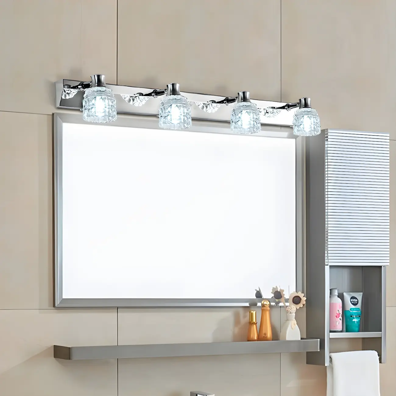 Crystal Retro Vanity Light Elegance for Bathroom Wall Image - 6 | homeyfad