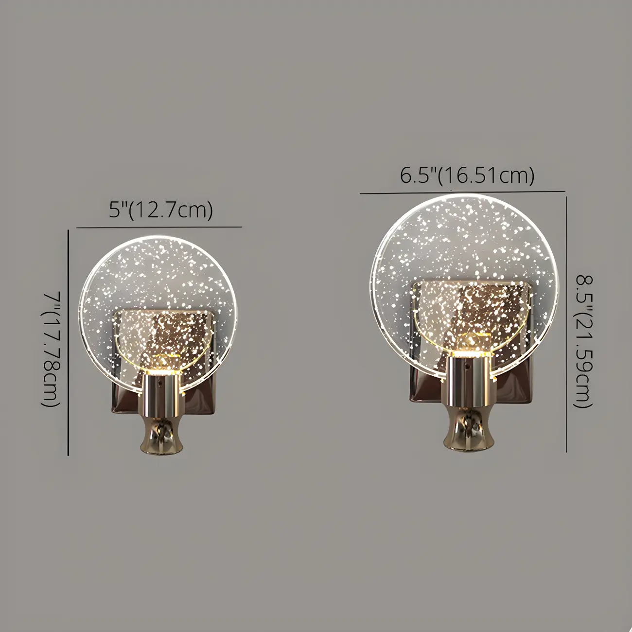 Glam Metal Vanity Sconce Light with Crystal Shade for Bathroom Image - 8 | homeyfad