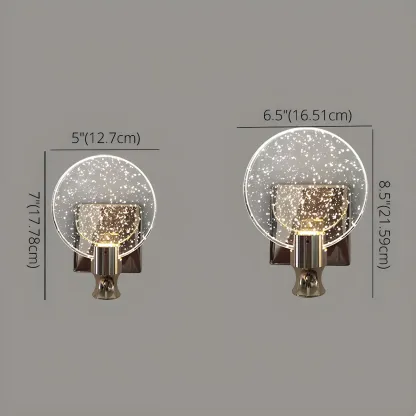 Glam Metal Vanity Sconce Light with Crystal Shade for Bathroom Image - 8