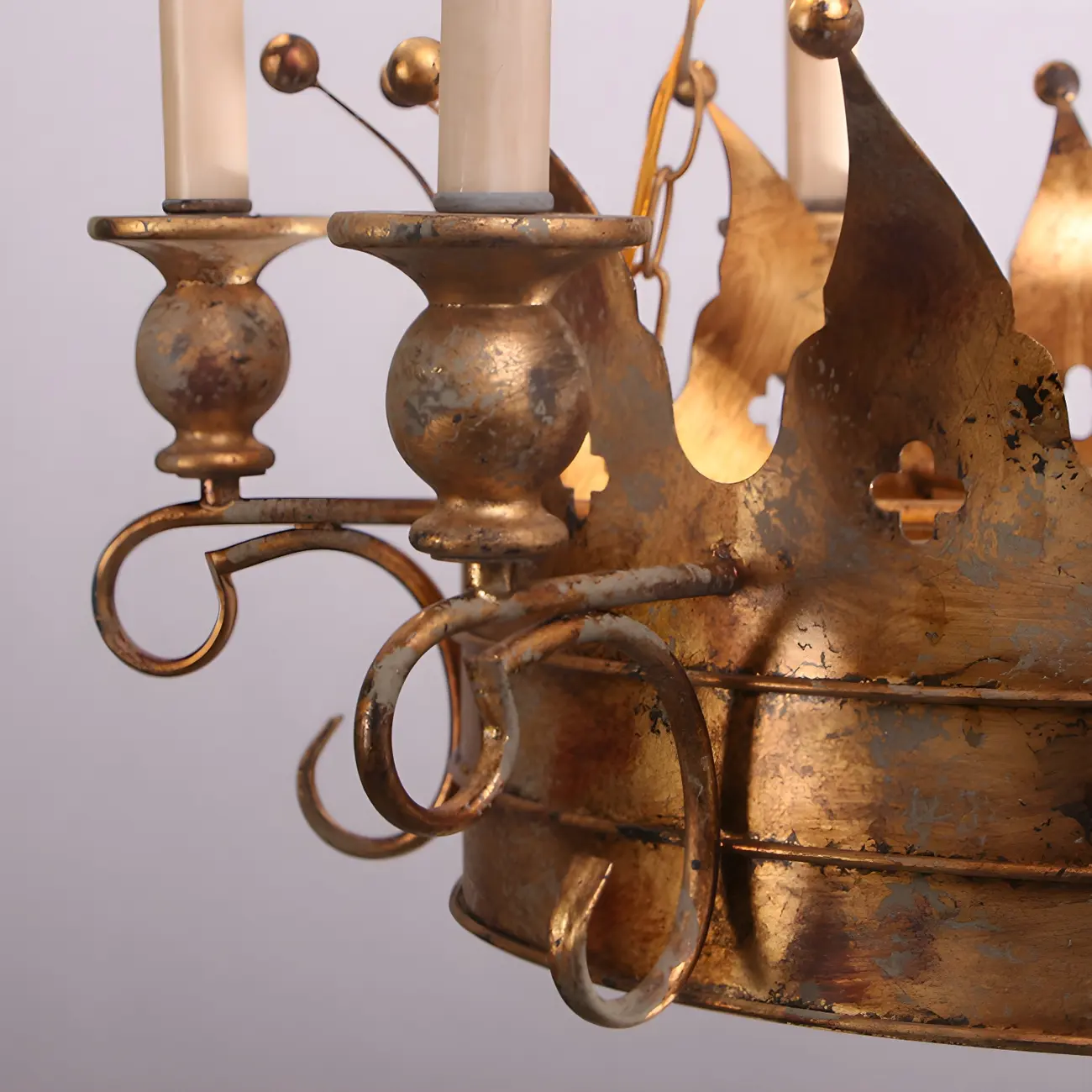 Gold Crown Iron Structure Royal Style Chandelier | homeyfad