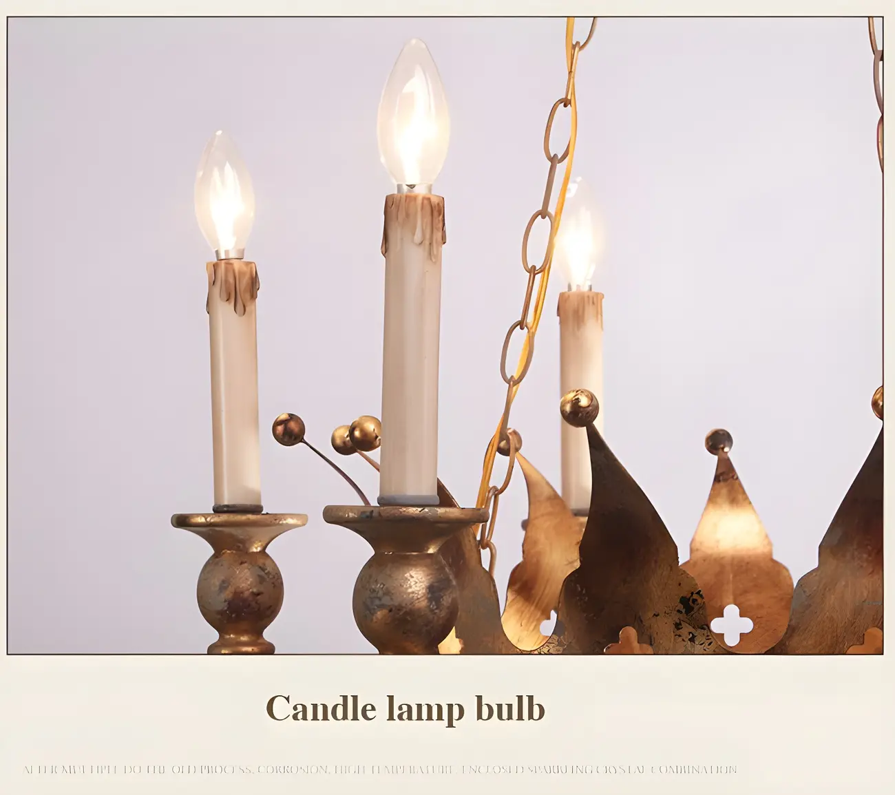 Gold Crown Iron Structure Royal Style Chandelier | homeyfad