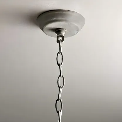 Classic Industrial Gray Lantern Candelabra Chandelier Image - 11