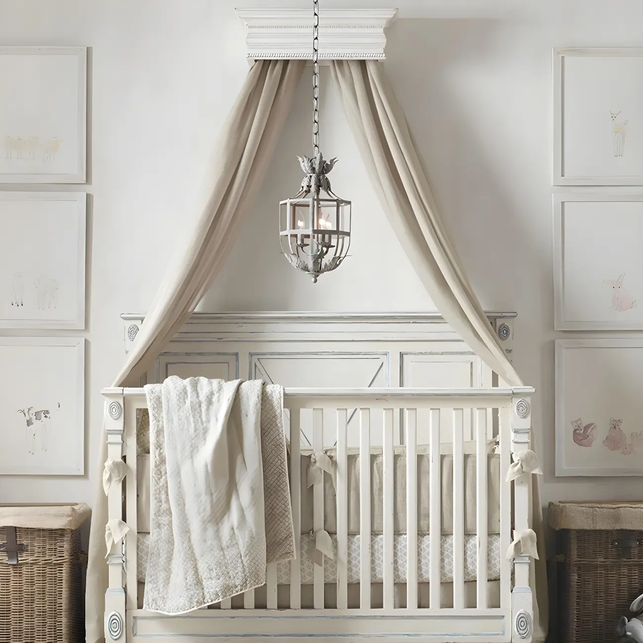 Classic Industrial Gray Lantern Candelabra Chandelier Image - 2 | homeyfad