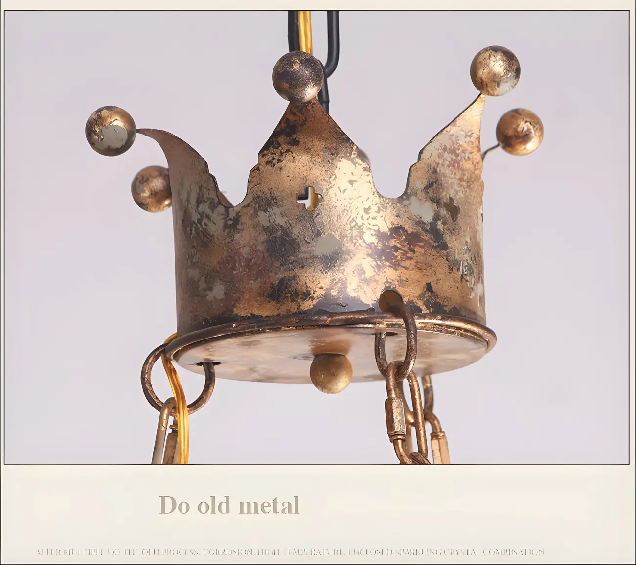 Gold Crown Iron Structure Royal Style Chandelier | homeyfad