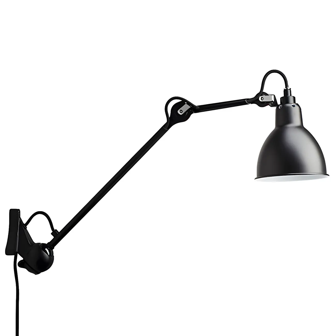Industrial Metal Black Adjustable Swing Arm Wall Light Image - 15 | homeyfad