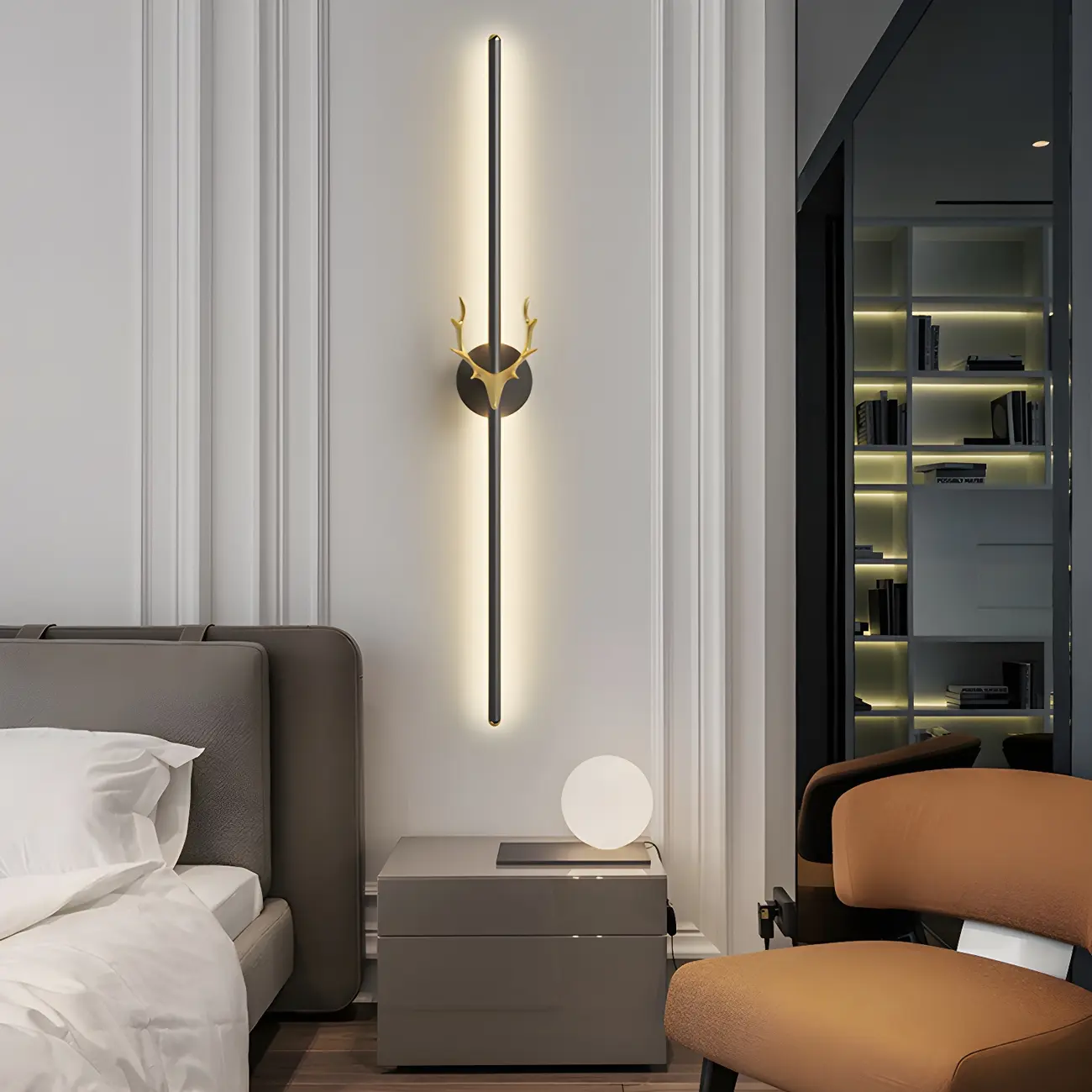 Nordic Linear Metal Wall Light Sconce with Modern Style Image - 2 | homeyfad