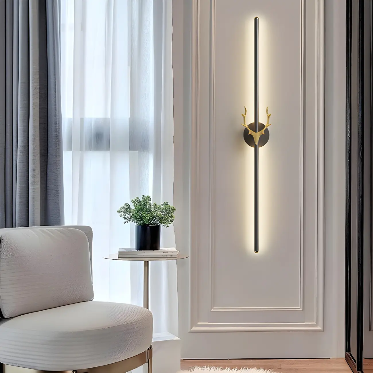 Nordic Linear Metal Wall Light Sconce with Modern Style Image - 3 | homeyfad