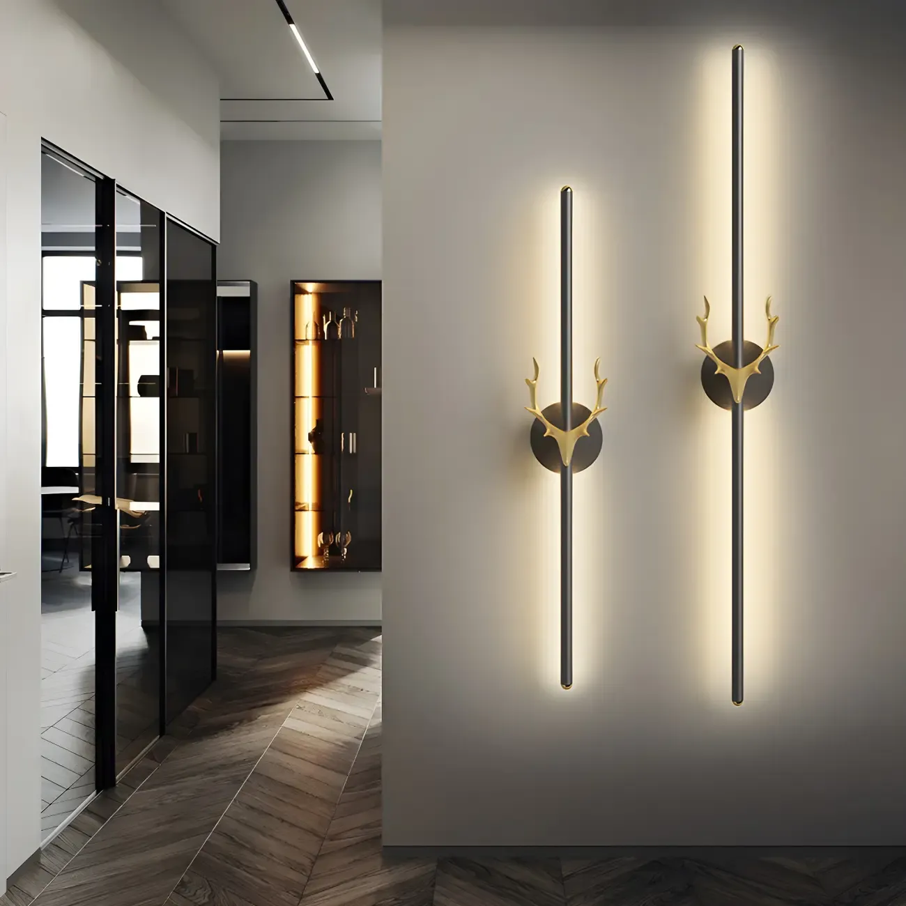 Nordic Linear Metal Wall Light Sconce with Modern Style Image - 1