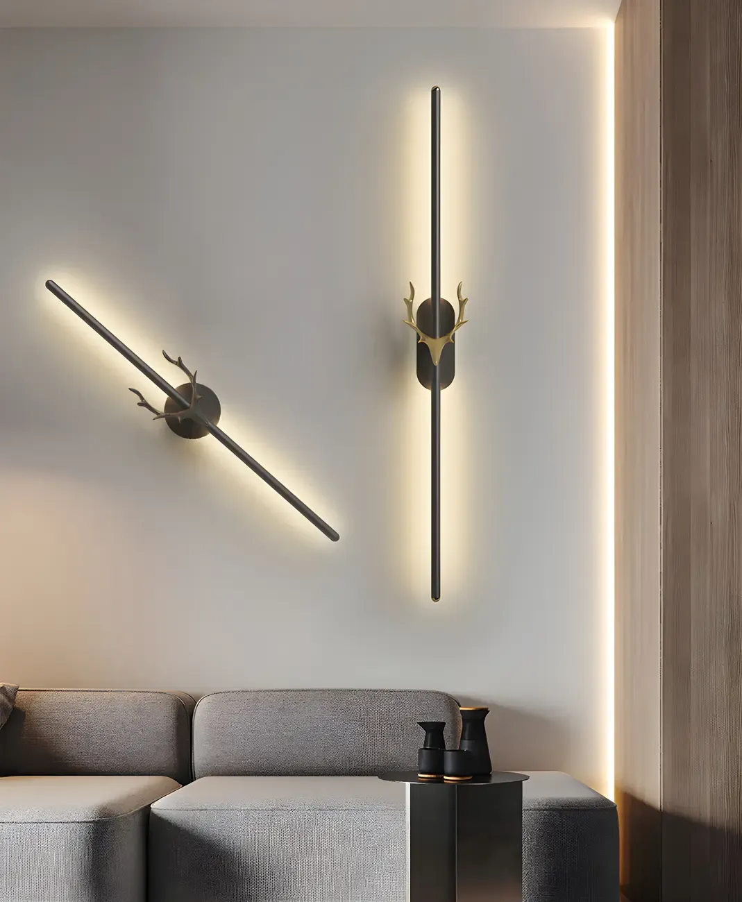 Nordic Linear Metal Wall Light Sconce with Modern Style Image - 6