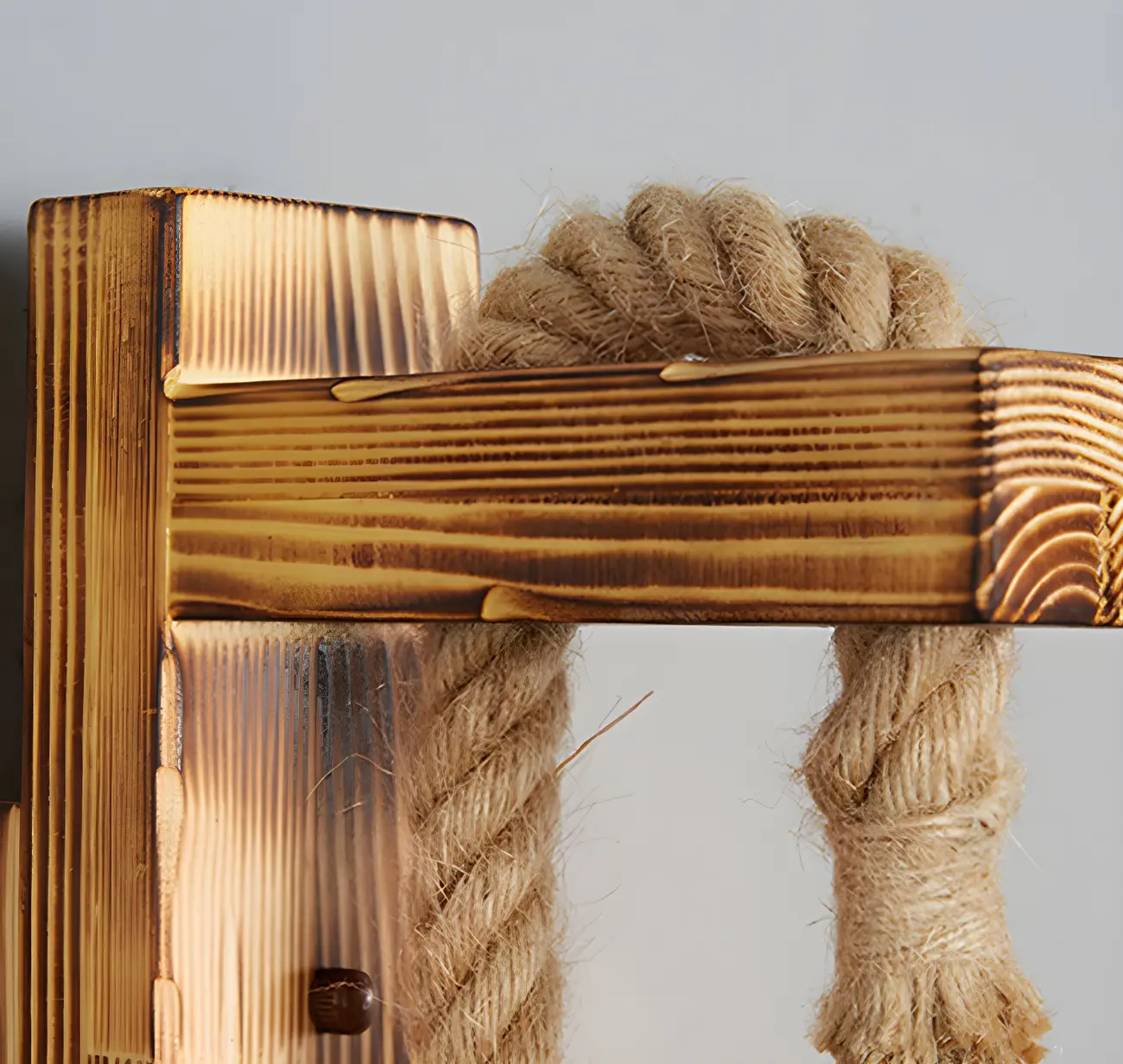 Vintage Industrial Rope Wall Light for Rustic Decor Image - 13 | homeyfad