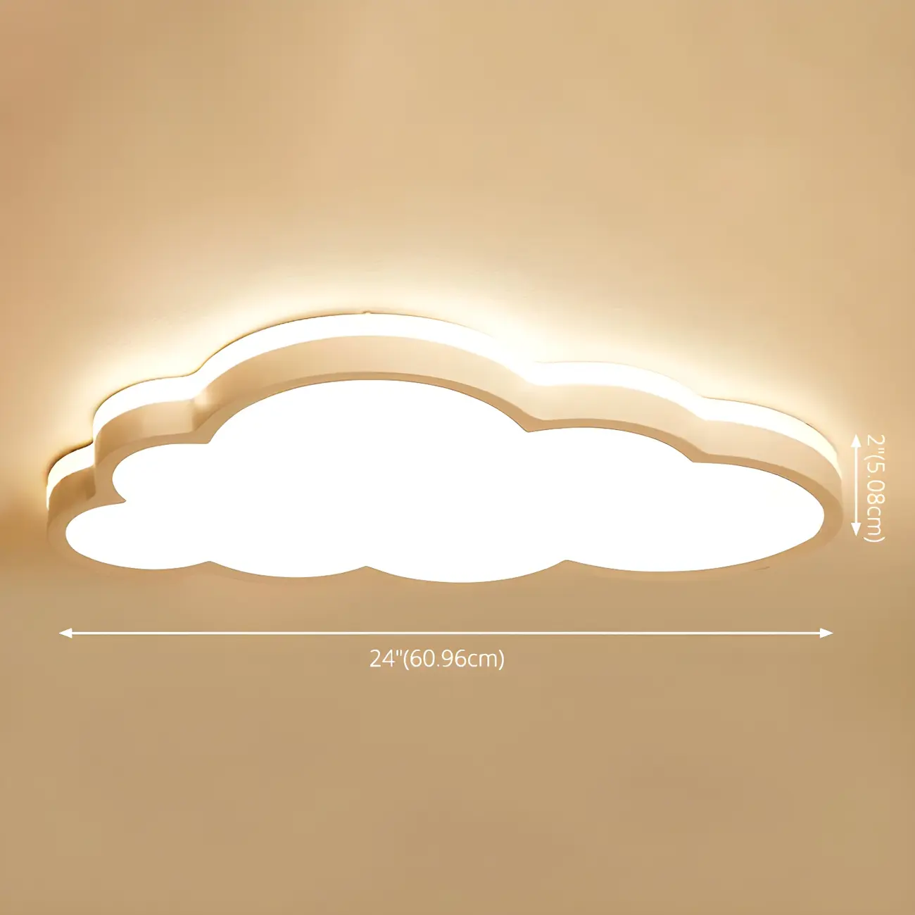 Dimmable LED Cloud Shape Flush Mount Ceiling Light for Kids | homeyfad