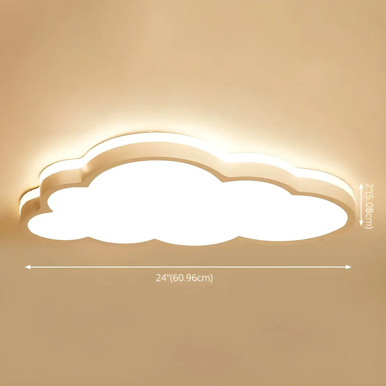 Dimmable LED Cloud Shape Flush Mount Ceiling Light for Kids