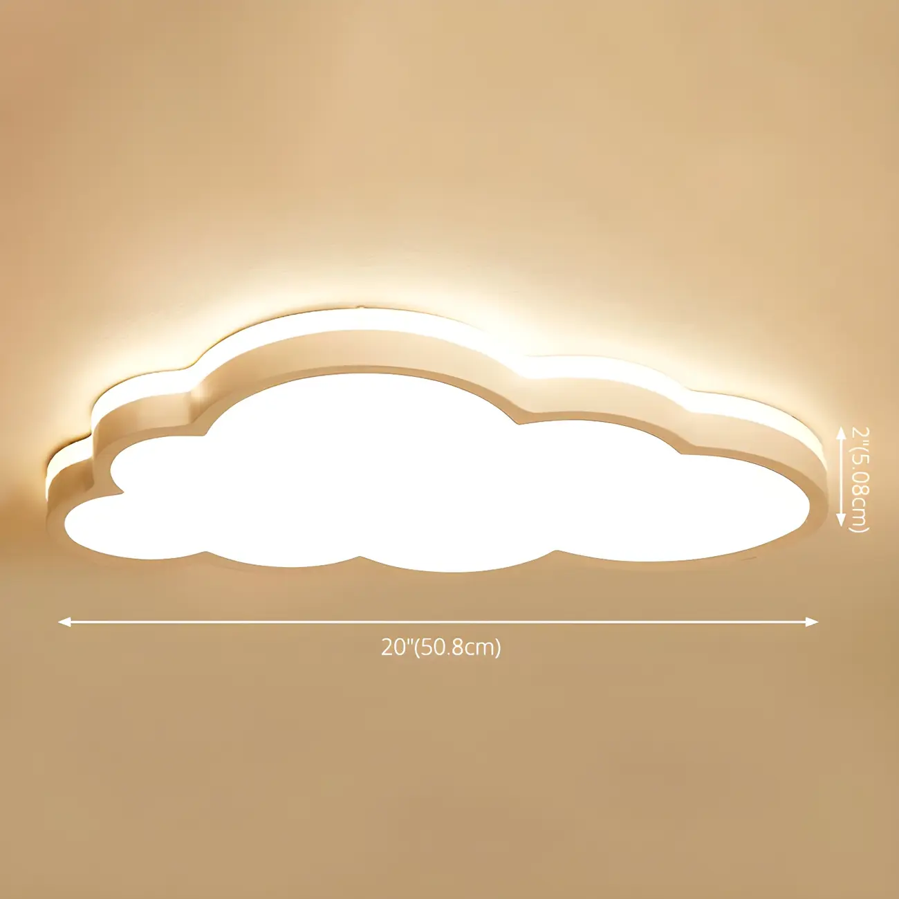 Dimmable LED Cloud Shape Flush Mount Ceiling Light for Kids | homeyfad