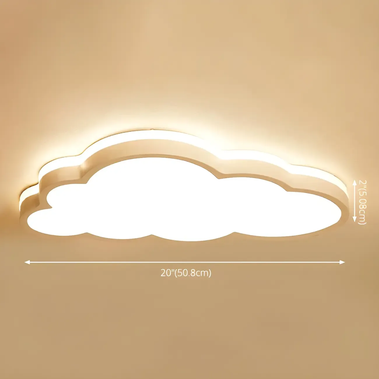 Dimmable LED Cloud Shape Flush Mount Ceiling Light for Kids