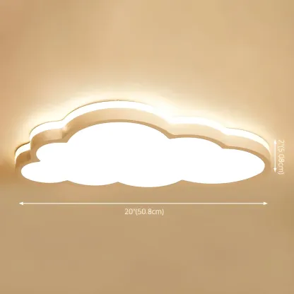 Dimmable LED Cloud Shape Flush Mount Ceiling Light for Kids