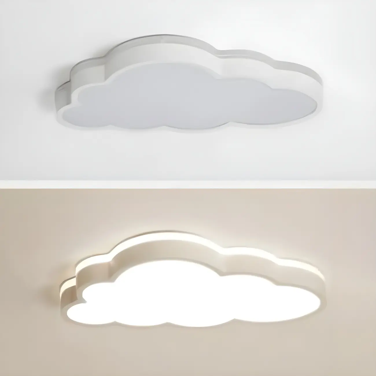 Dimmable LED Cloud Shape Flush Mount Ceiling Light for Kids | homeyfad