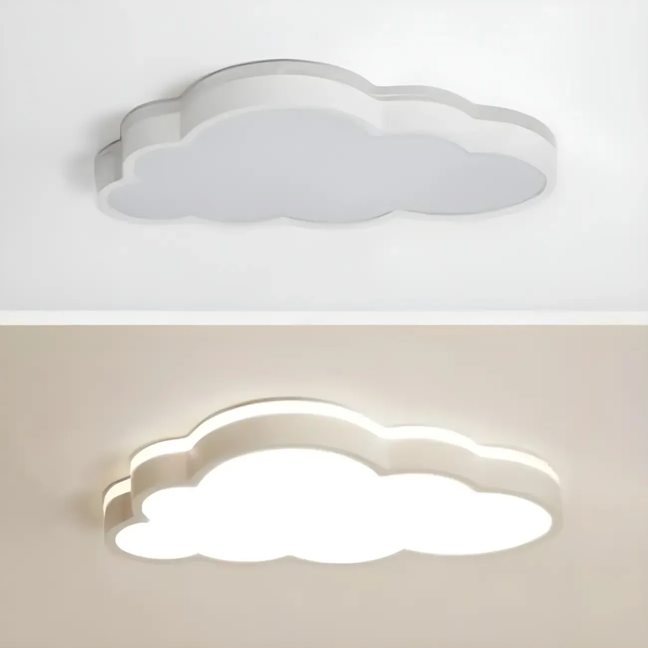 Dimmable LED Cloud Shape Flush Mount Ceiling Light for Kids