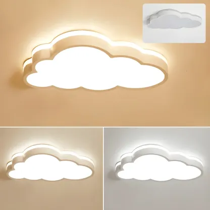 Dimmable LED Cloud Shape Flush Mount Ceiling Light for Kids