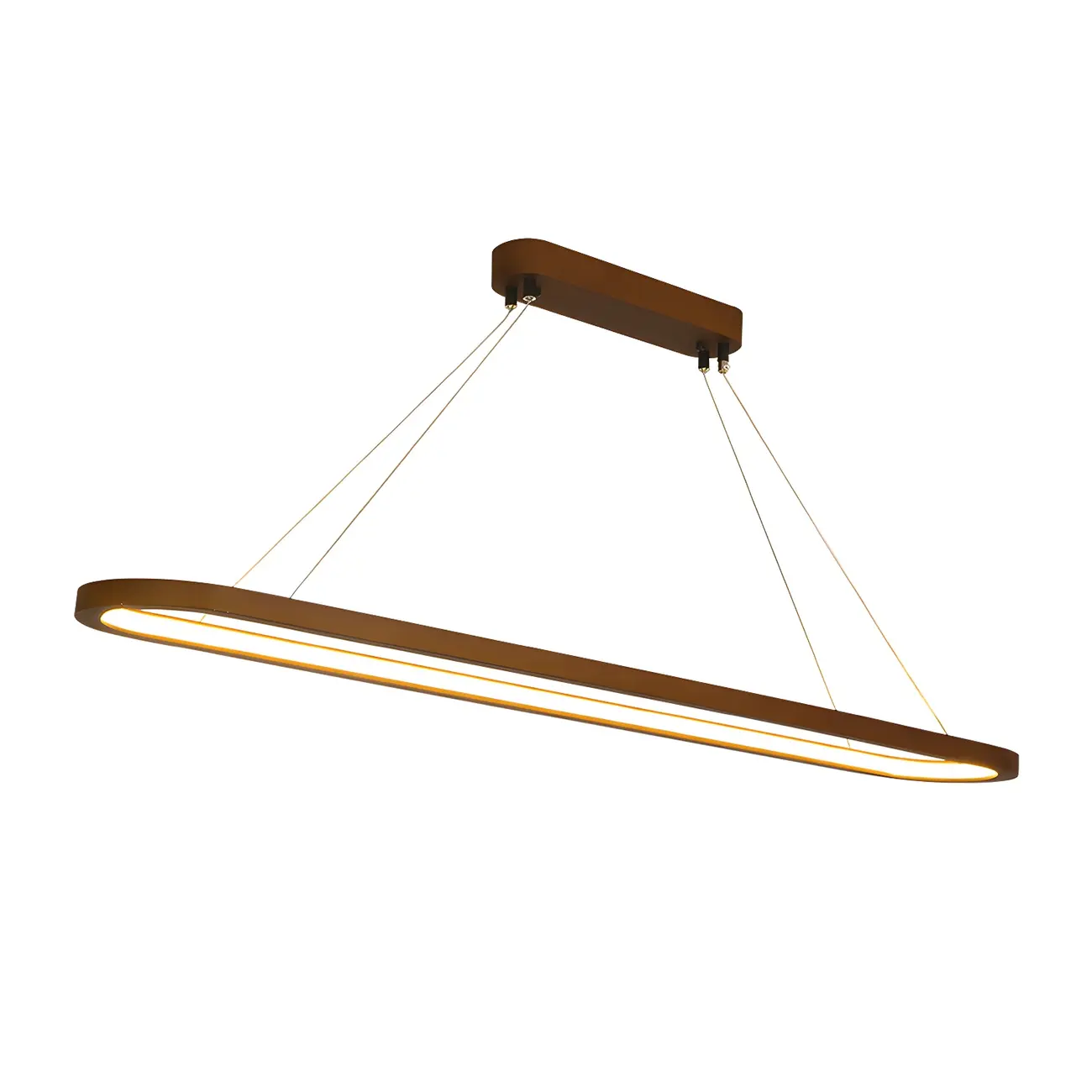 Modern Wood Oval Island Pendant Light for Kitchen Image - 9 | homeyfad